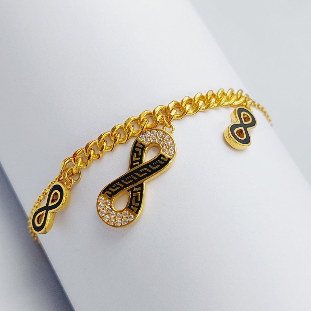 21K Gold Infinite Enamel Bracelet by Saeed Jewelry - Image 4