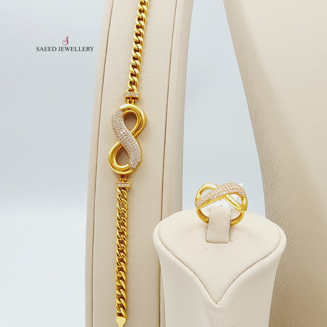 21K Infiniti Set Made of 21K Yellow Gold by Saeed Jewelry-13653