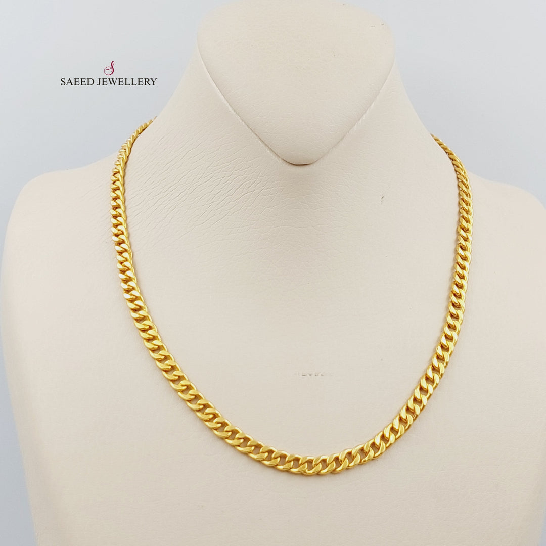 21K Italian Chain Made of 21K Yellow Gold by Saeed Jewelry-عقد-جنزير-3