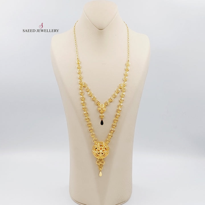 21K Gold Kuwait Shall Necklace by Saeed Jewelry - Image 1