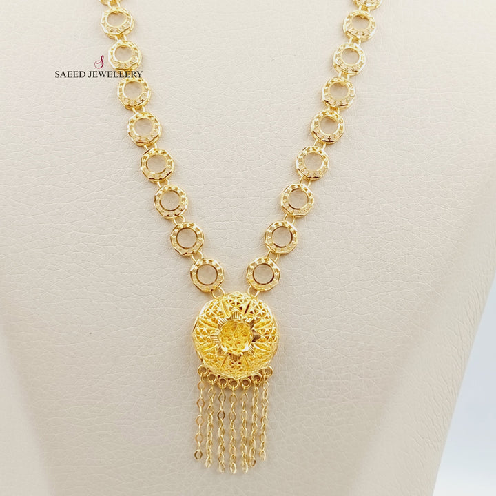 21K Kuwaiti Necklace Made of 21K Yellow Gold by Saeed Jewelry-22067