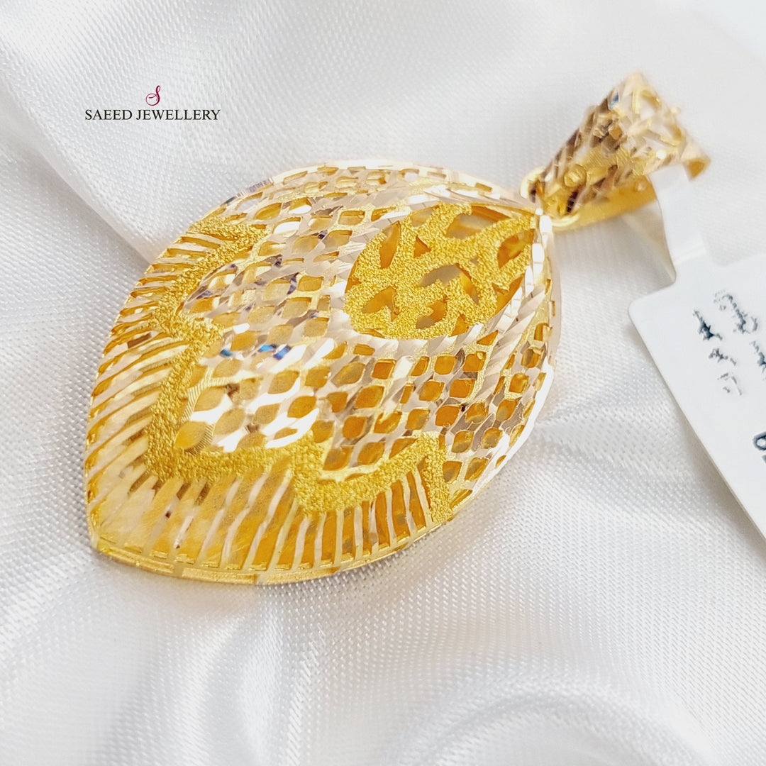 21K Gold Kuwaiti Pendant by Saeed Jewelry - Image 1