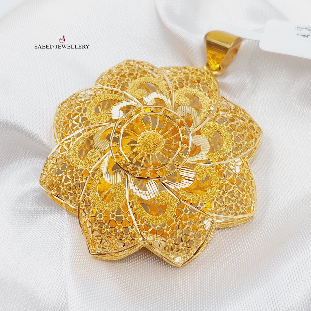 21K Kuwaiti Pendant Made of 21K Yellow Gold by Saeed Jewelry-20015