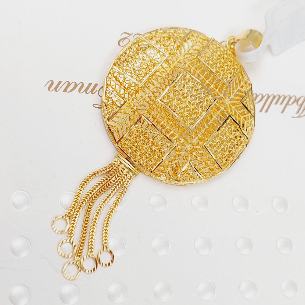 21K Kuwaiti Pendant Made of 21K Yellow Gold by Saeed Jewelry-24857