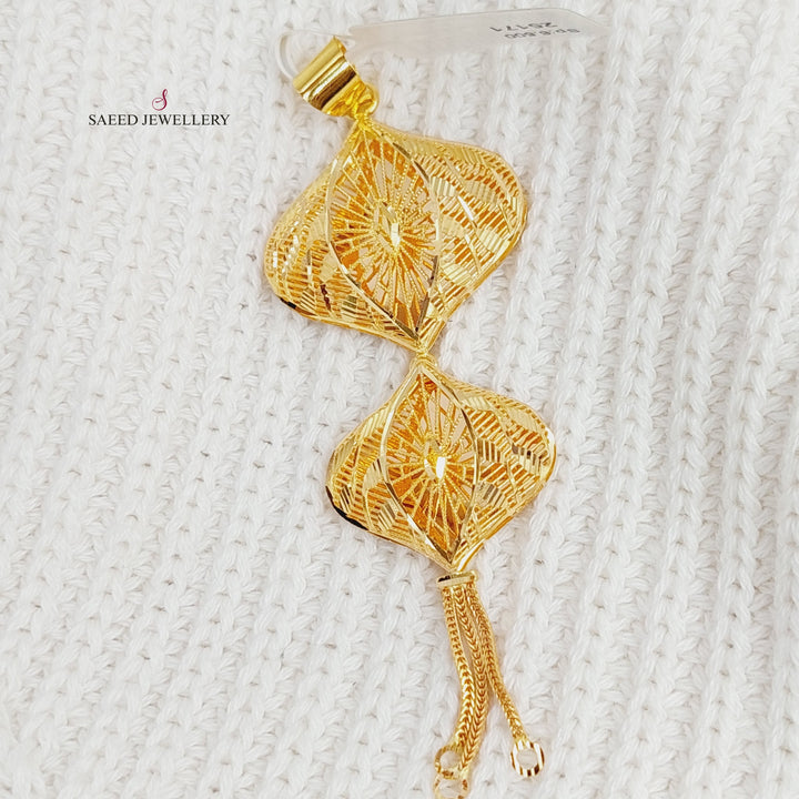 21K Kuwaiti Pendant Made of 21K Yellow Gold by Saeed Jewelry-25171