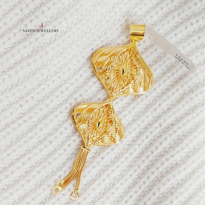 21K Kuwaiti Pendant Made of 21K Yellow Gold by Saeed Jewelry-25171