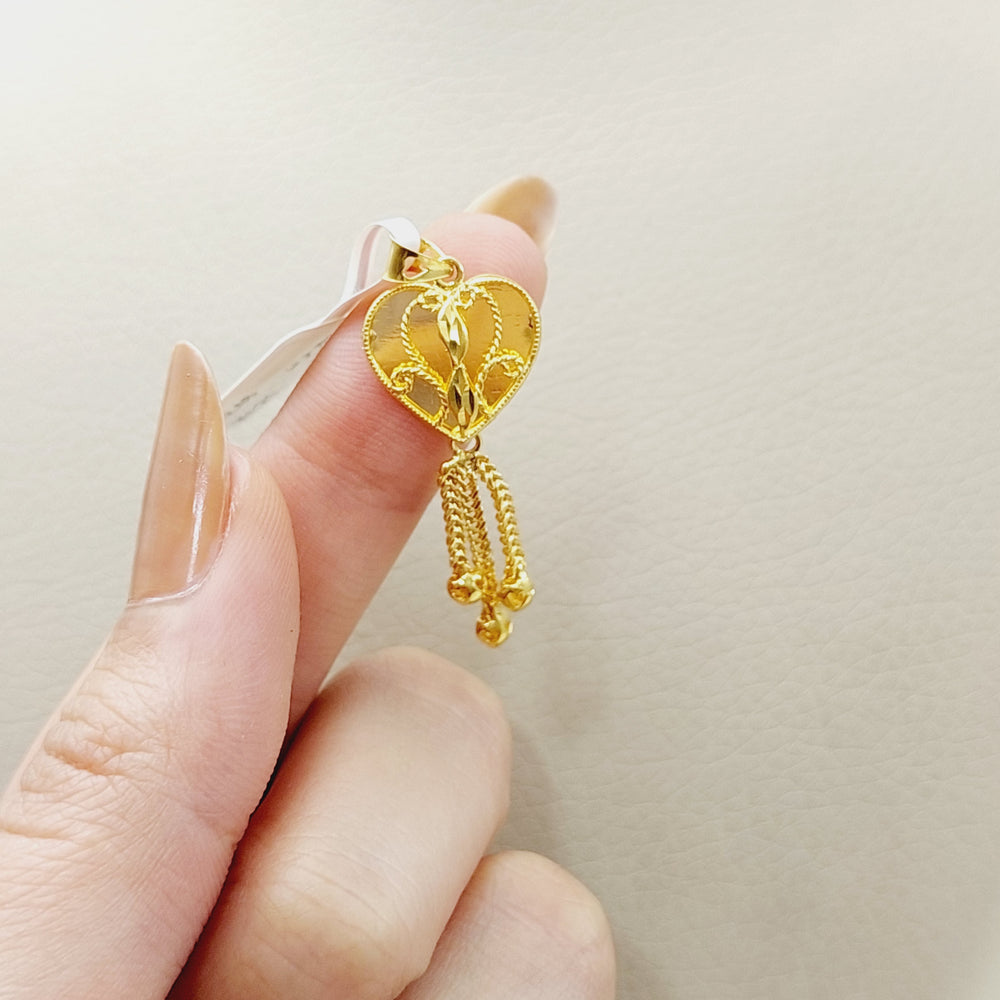 21K Kuwaiti Pendant Made of 21K Yellow Gold by Saeed Jewelry-25572
