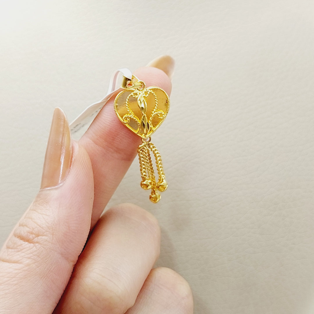 21K Kuwaiti Pendant Made of 21K Yellow Gold by Saeed Jewelry-25572