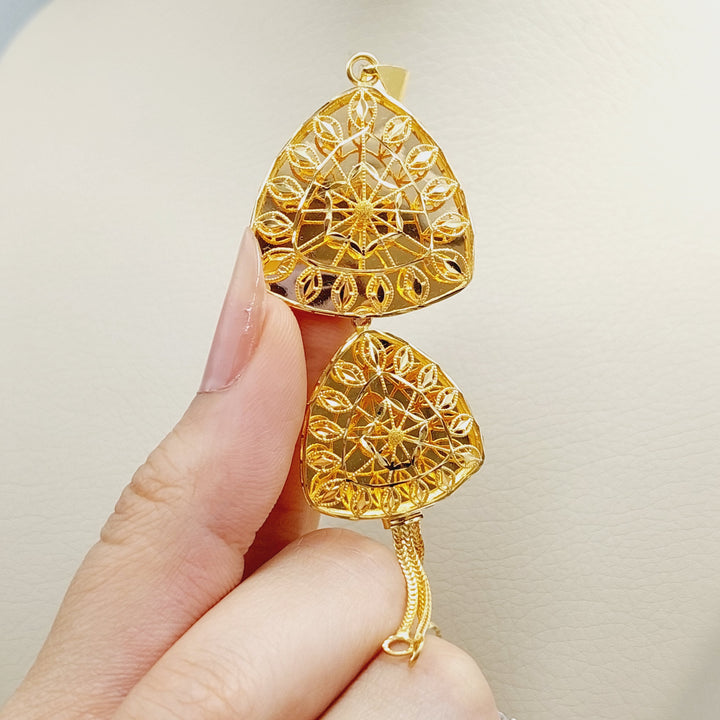 21K Kuwaiti Pendant Made of 21K Yellow Gold by Saeed Jewelry-26899