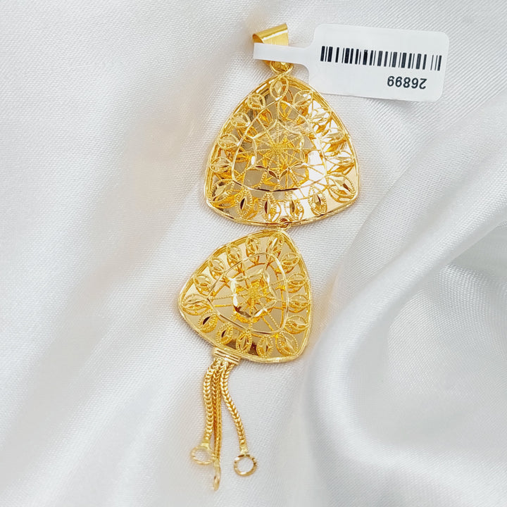 21K Kuwaiti Pendant Made of 21K Yellow Gold by Saeed Jewelry-26899