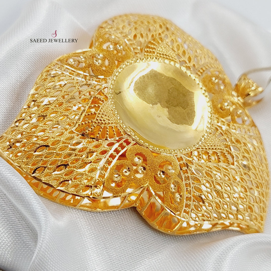 21K Gold Kuwaiti Pendant by Saeed Jewelry - Image 3