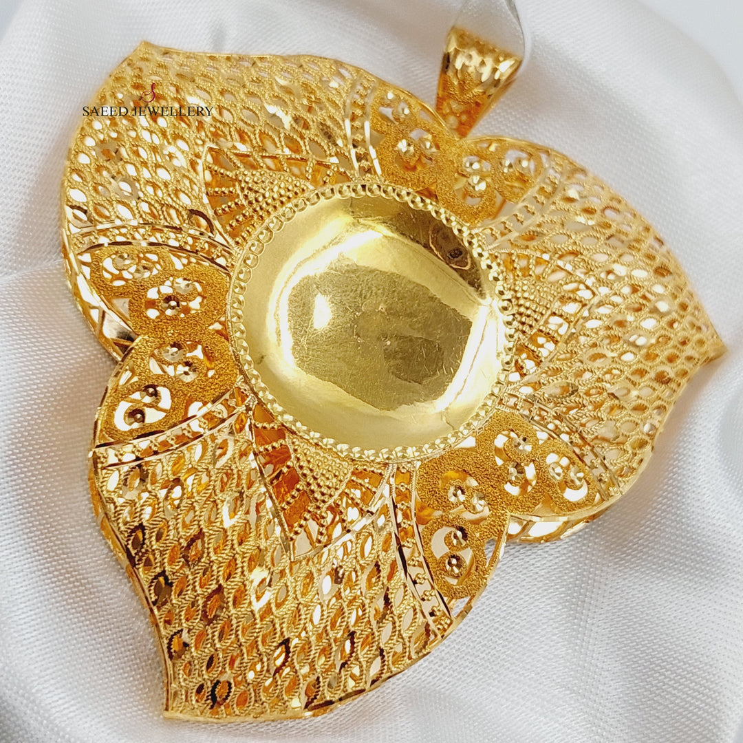 21K Kuwaiti Pendant Made of 21K Yellow Gold by Saeed Jewelry-تعليقه-كويتي