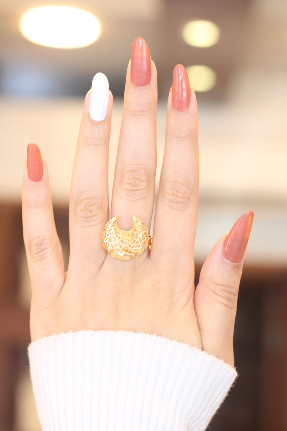 21K Gold Kuwaiti Ring by Saeed Jewelry - Image 2