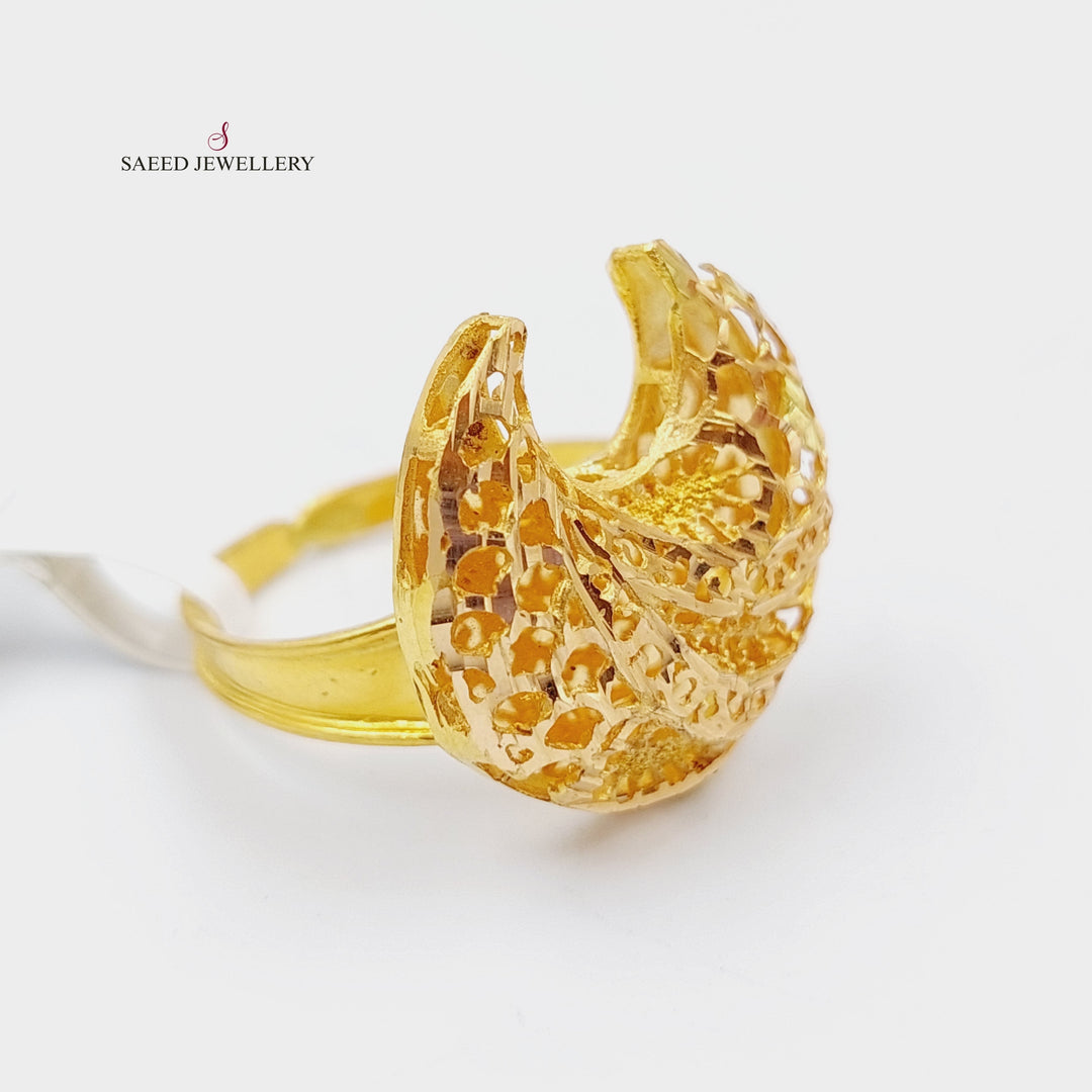 21K Gold Kuwaiti Ring by Saeed Jewelry - Image 3