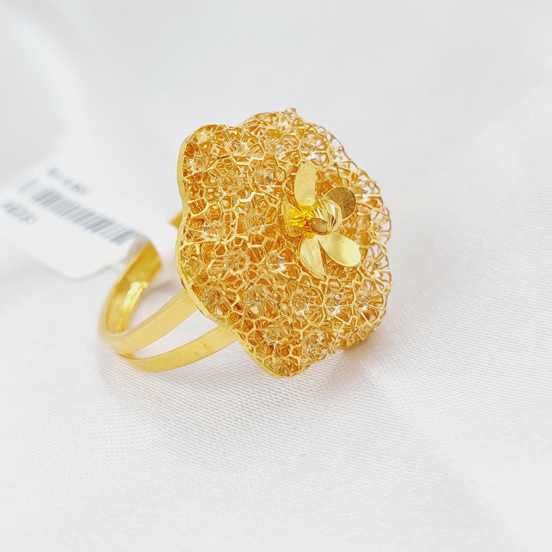 21K Kuwaiti Ring Made of 21K Yellow Gold by Saeed Jewelry-19233