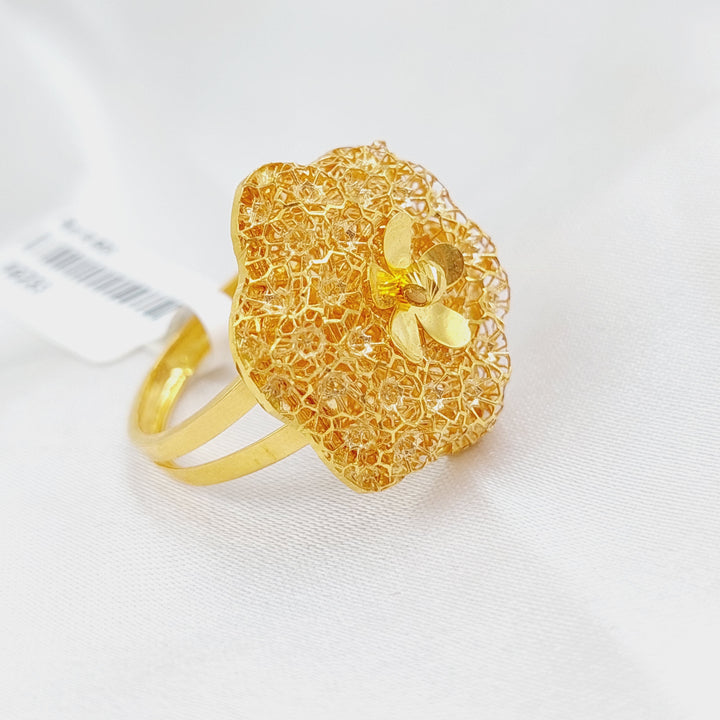 21K Kuwaiti Ring Made of 21K Yellow Gold by Saeed Jewelry-19233