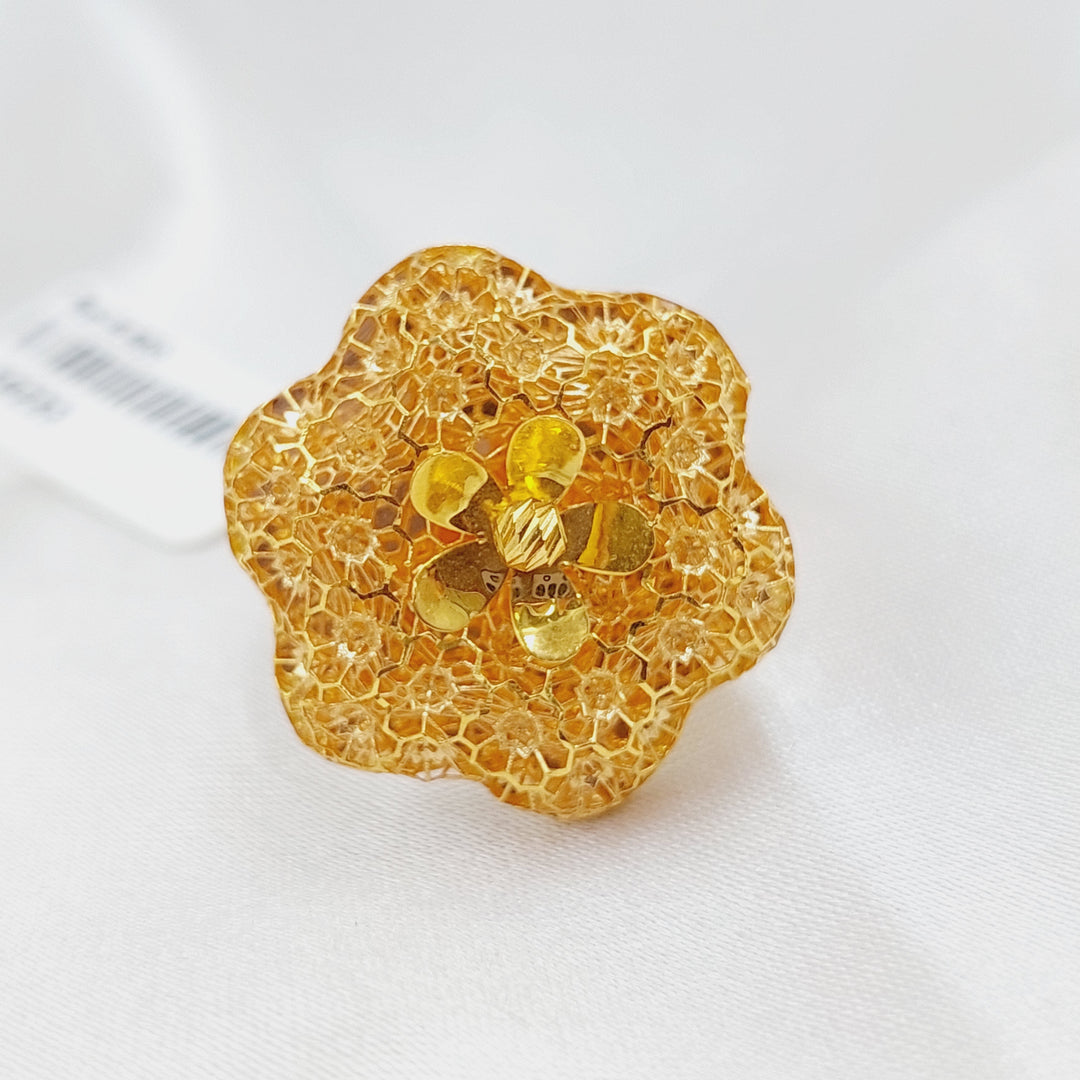 21K Gold Kuwaiti Ring by Saeed Jewelry - Image 4