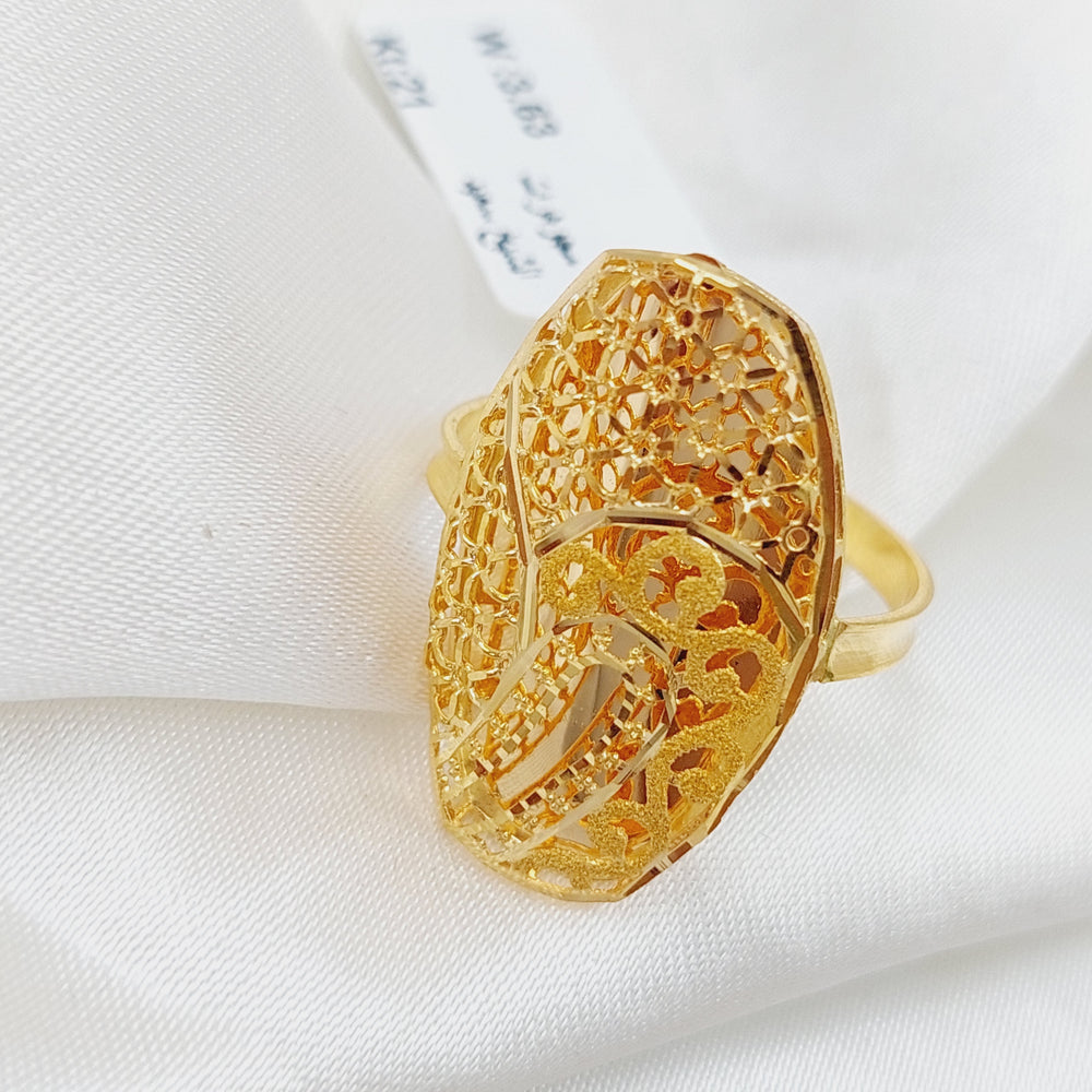 21K Gold Kuwaiti Ring by Saeed Jewelry - Image 2