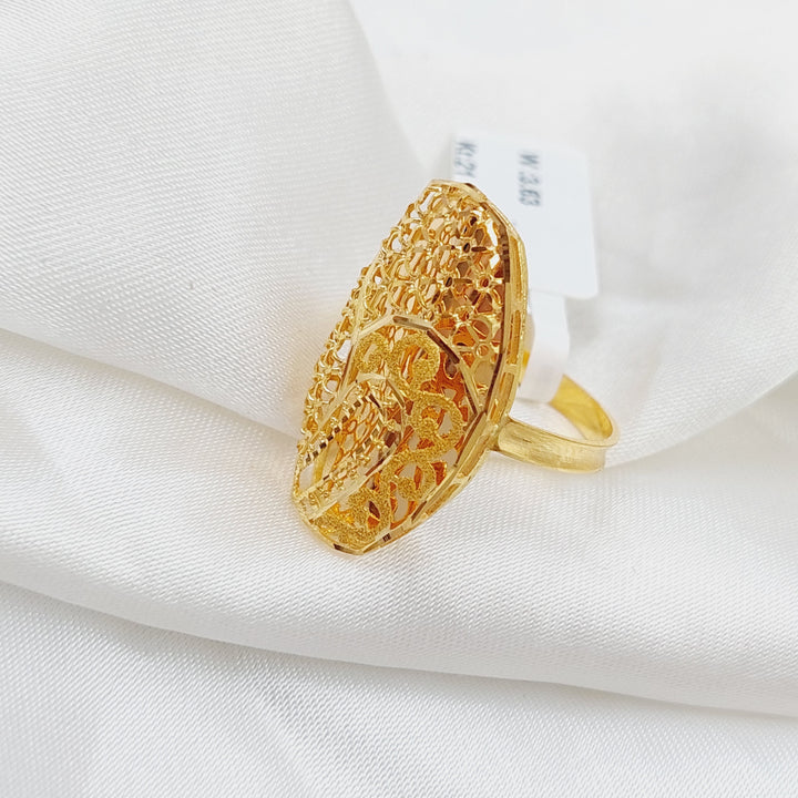 21K Gold Kuwaiti Ring by Saeed Jewelry - Image 9