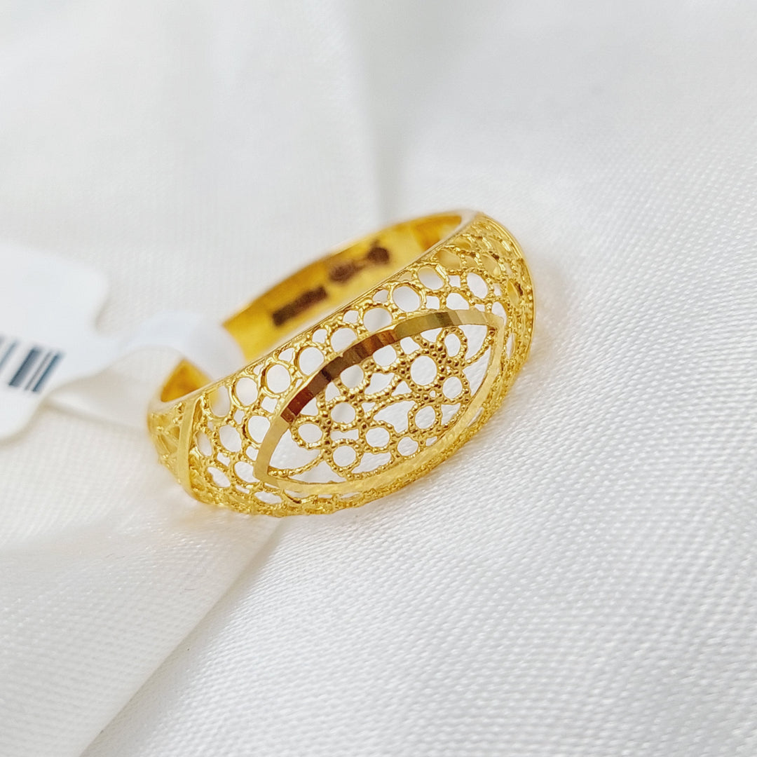 21K Kuwaiti Ring Made of 21K Yellow Gold by Saeed Jewelry-22089