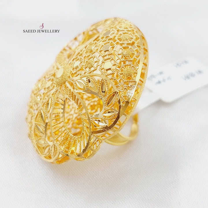 21K Gold Kuwaiti Ring by Saeed Jewelry - Image 5