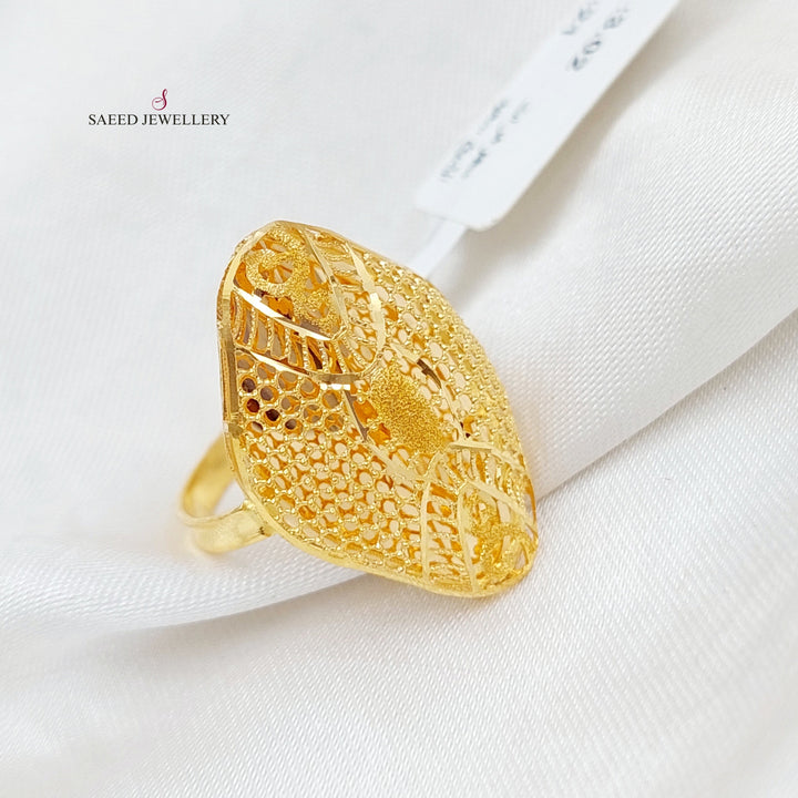 21K Kuwaiti Ring Made of 21K Yellow Gold by Saeed Jewelry-25159