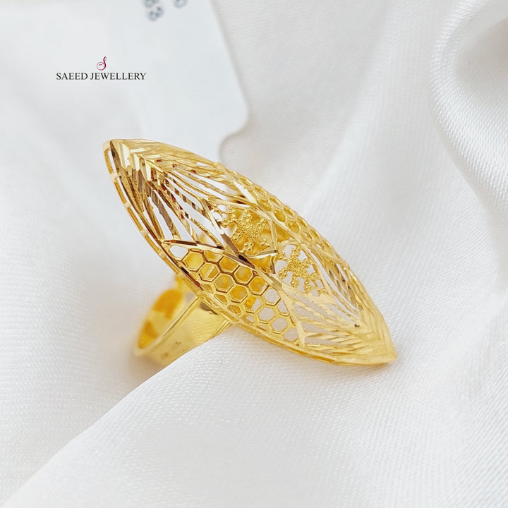 21K Kuwaiti Ring Made of 21K Yellow Gold by Saeed Jewelry-25163