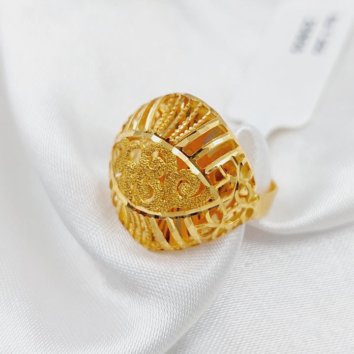 21K Kuwaiti Ring Made of 21K Yellow Gold by Saeed Jewelry-25805