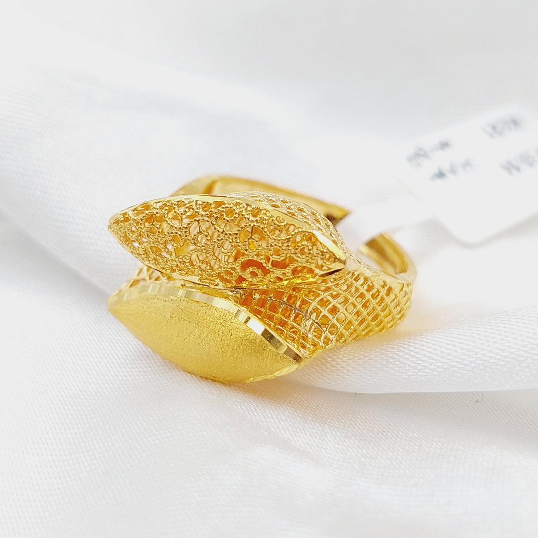 21K Kuwaiti Ring Made of 21K Yellow Gold by Saeed Jewelry-25920