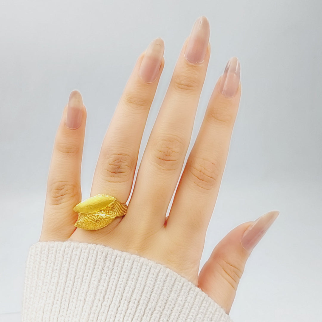 21K Kuwaiti Ring Made of 21K Yellow Gold by Saeed Jewelry-25920
