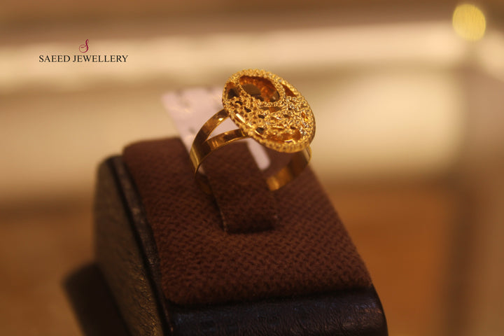 21K Gold Kuwaiti Ring by Saeed Jewelry - Image 3