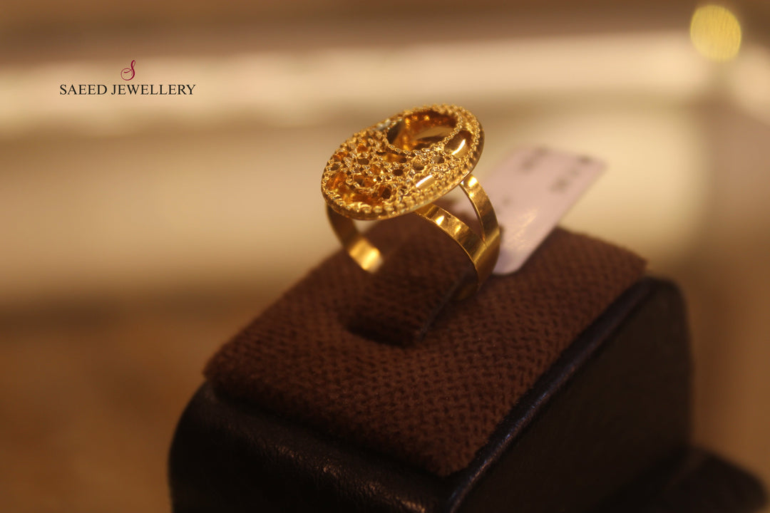 21K Gold Kuwaiti Ring by Saeed Jewelry - Image 4