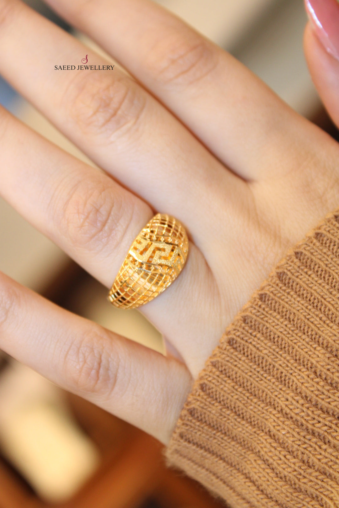 21K Gold Kuwaiti Ring by Saeed Jewelry - Image 4