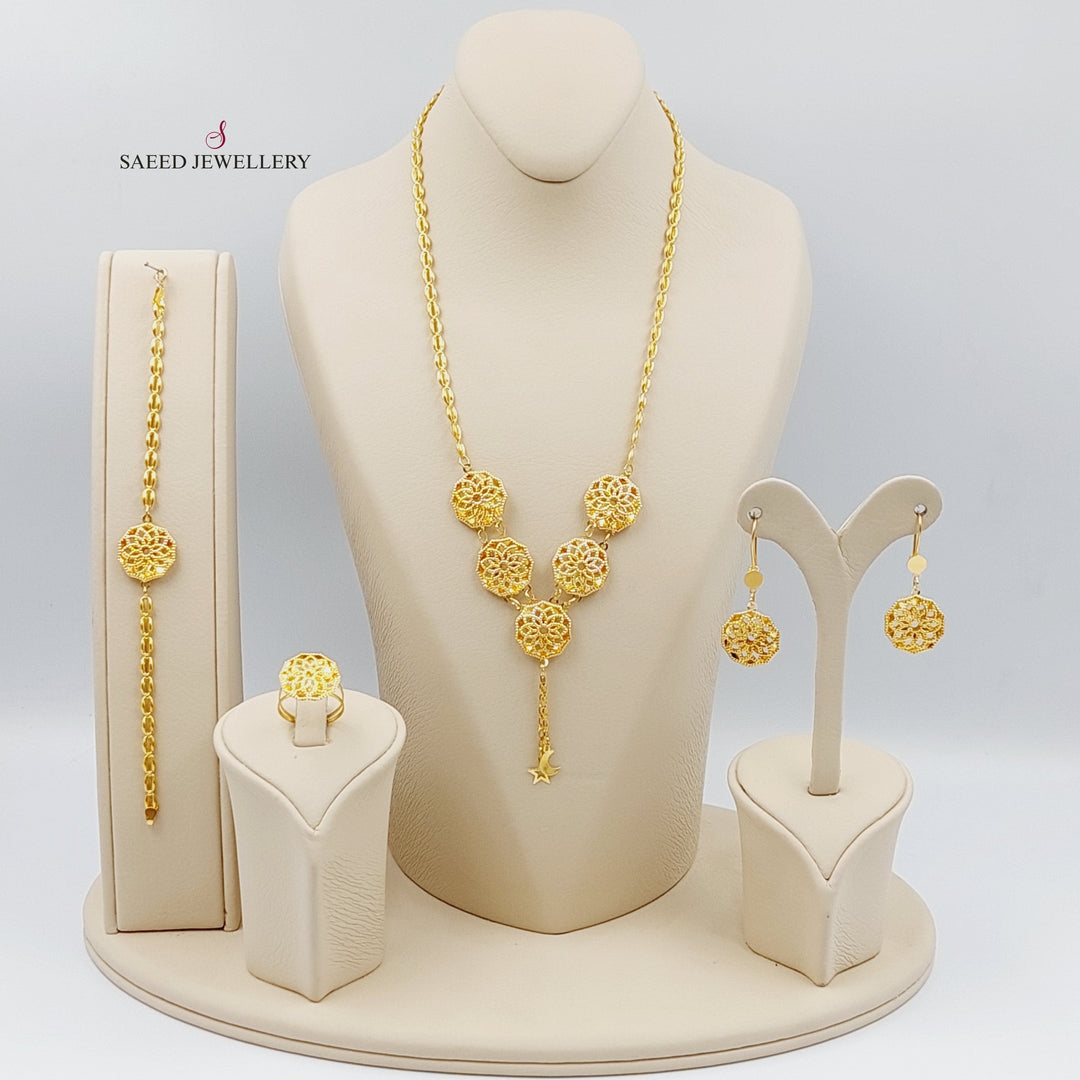 21K Gold Kuwaiti Set by Saeed Jewelry - Image 1