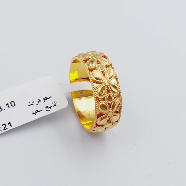 21K Kuwaiti Wedding Ring Made of 21K Yellow Gold by Saeed Jewelry-22091