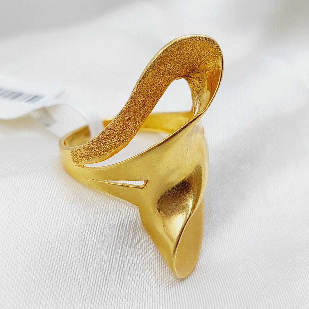 21K Laser Ring Made of 21K Yellow Gold by Saeed Jewelry-13623