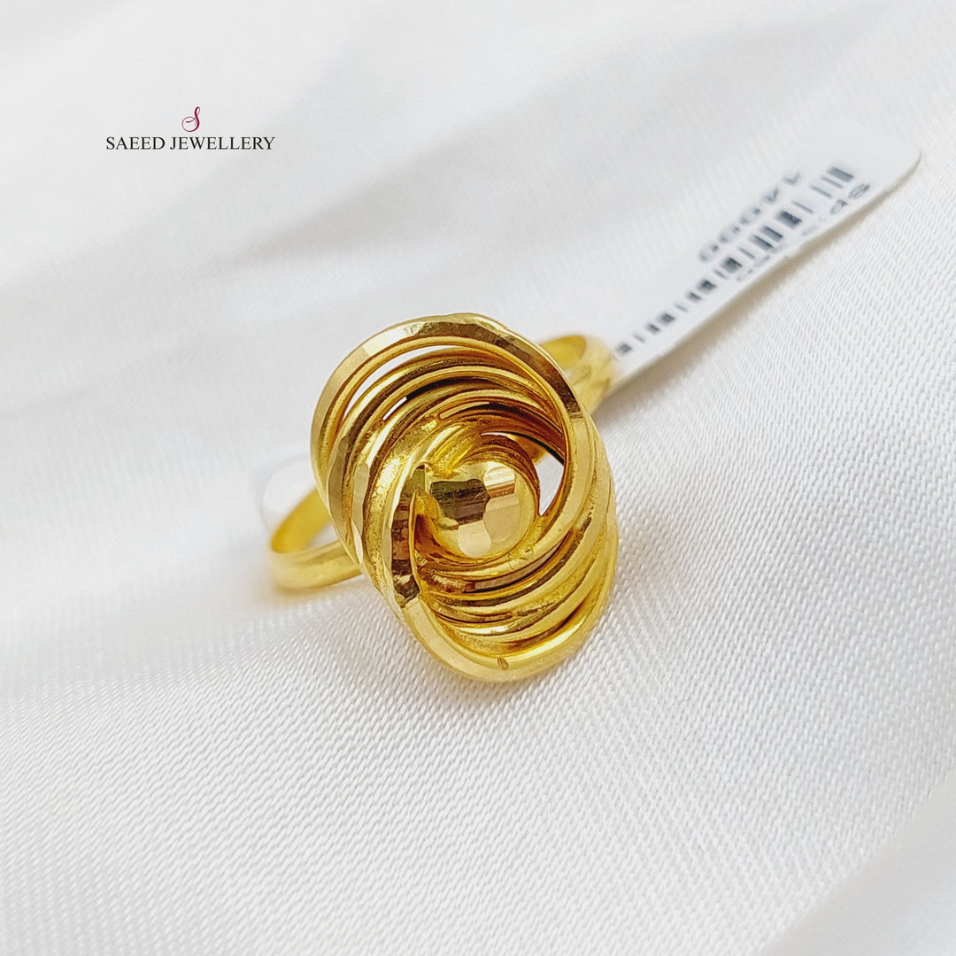 21K Gold Laser Ring by Saeed Jewelry - Image 4