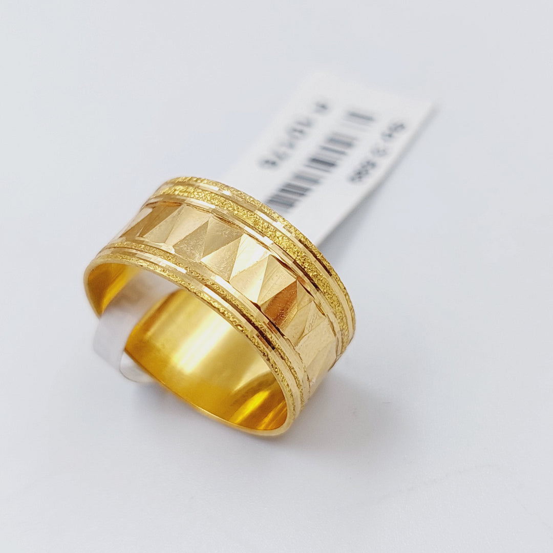 21K Gold Laser Wedding Ring by Saeed Jewelry - Image 1