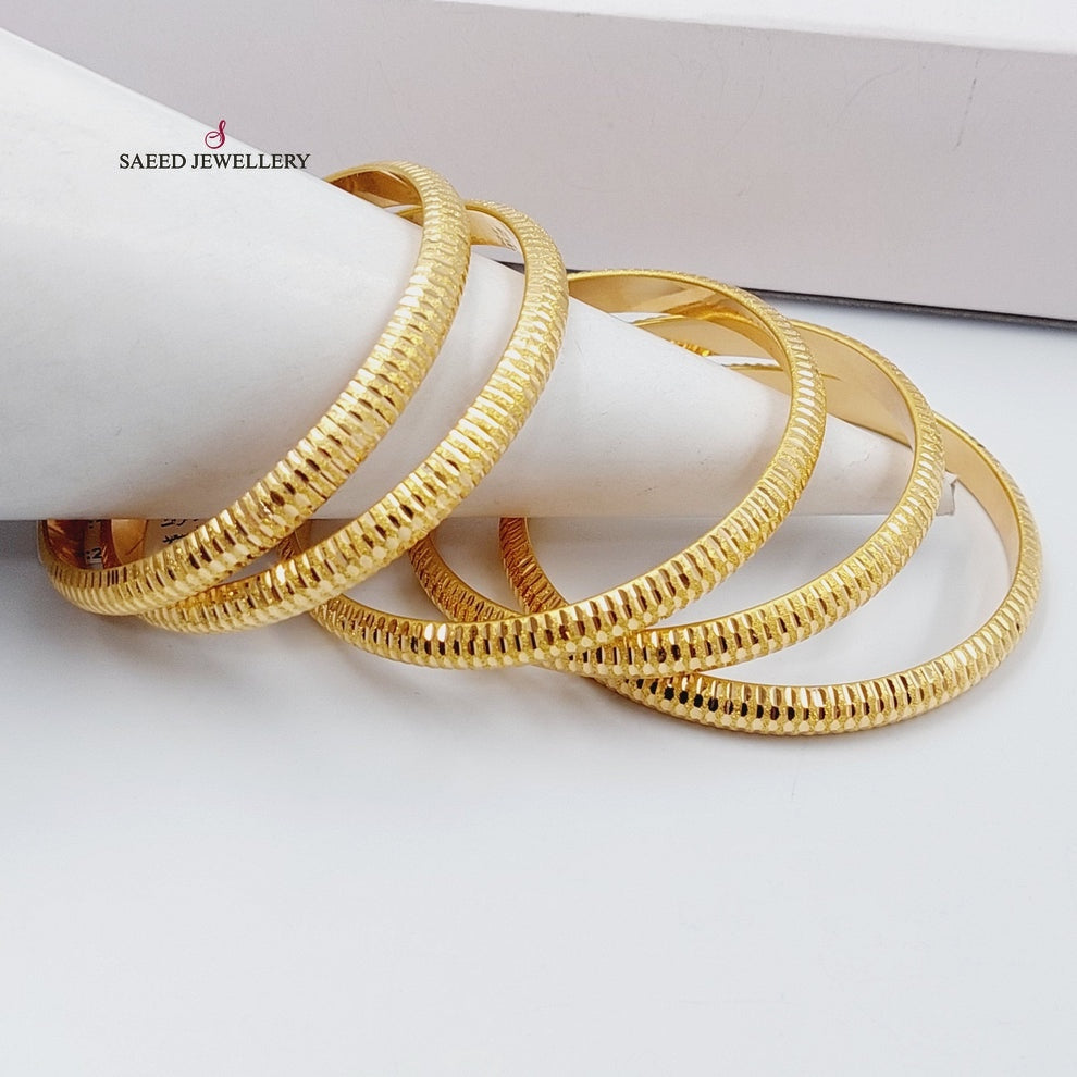 21K Laser's Bangle Made of 21K Yellow Gold by Saeed Jewelry-25100