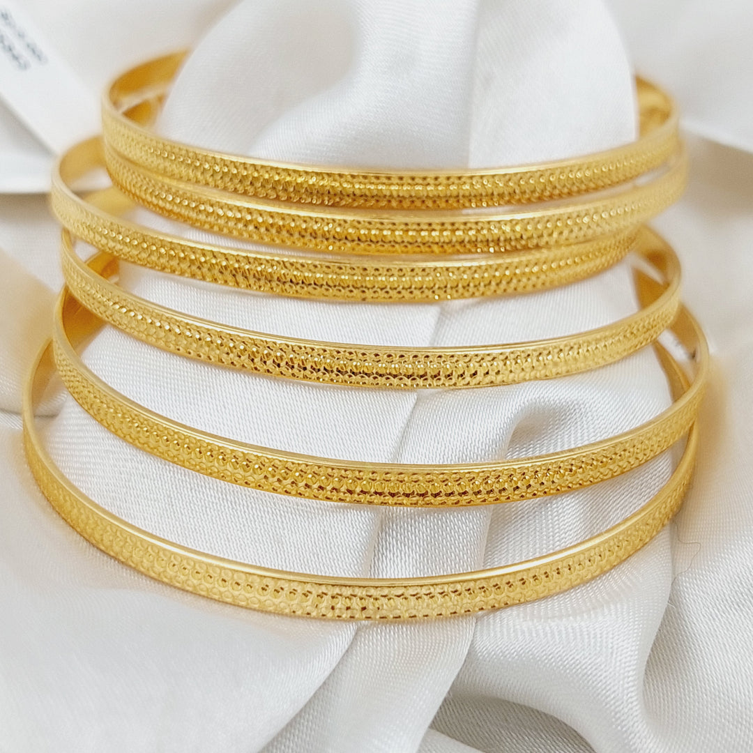 21K Laser's Bangle Made of 21K Yellow Gold by Saeed Jewelry-25338