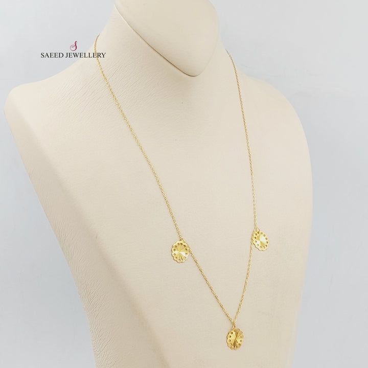 21K Light Fancy Necklace Made of 21K Yellow Gold by Saeed Jewelry-25112