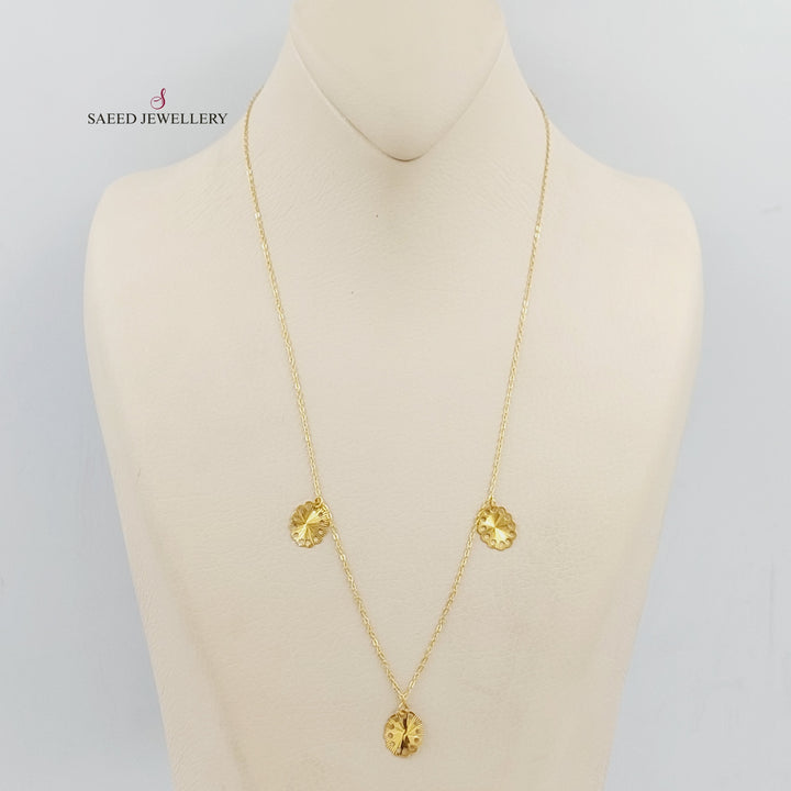 21K Light Fancy Necklace Made of 21K Yellow Gold by Saeed Jewelry-25112