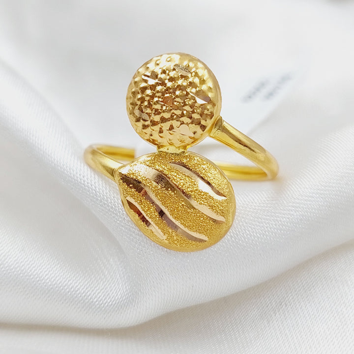 21K Light Fancy Ring Made of 21K Yellow Gold by Saeed Jewelry-25029