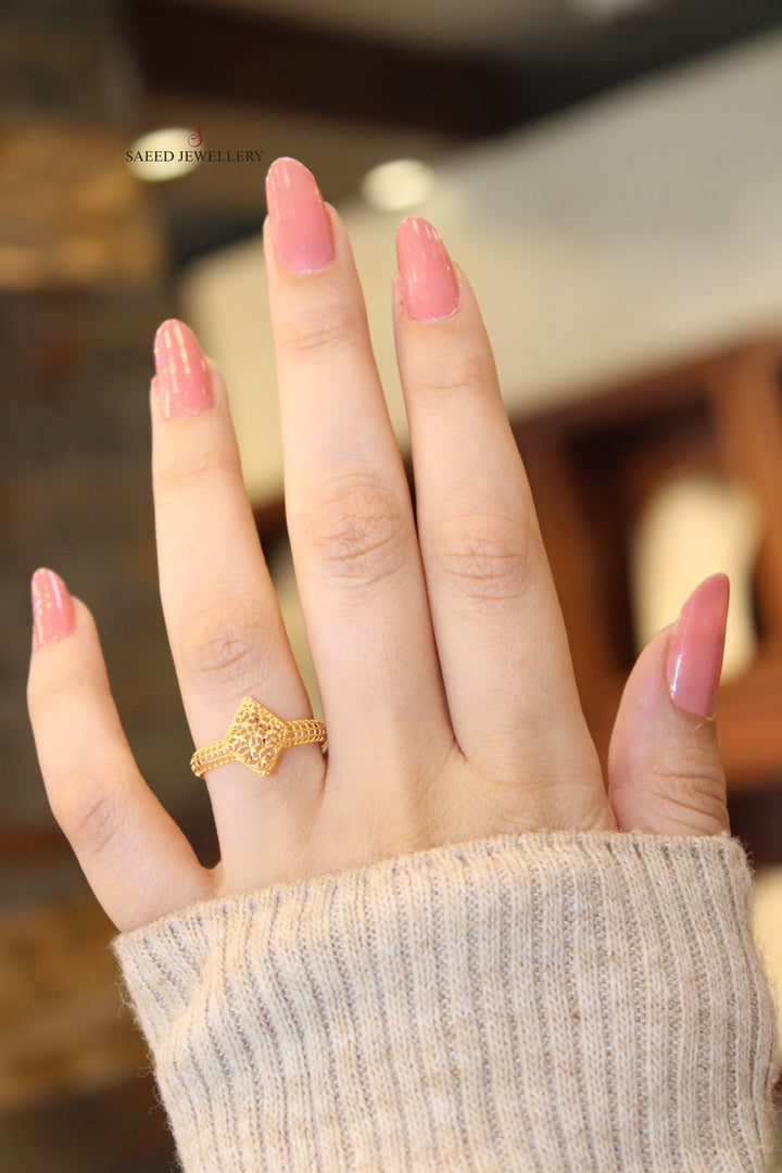 21K Light  Ring Made of 21K Yellow Gold by Saeed Jewelry-25236