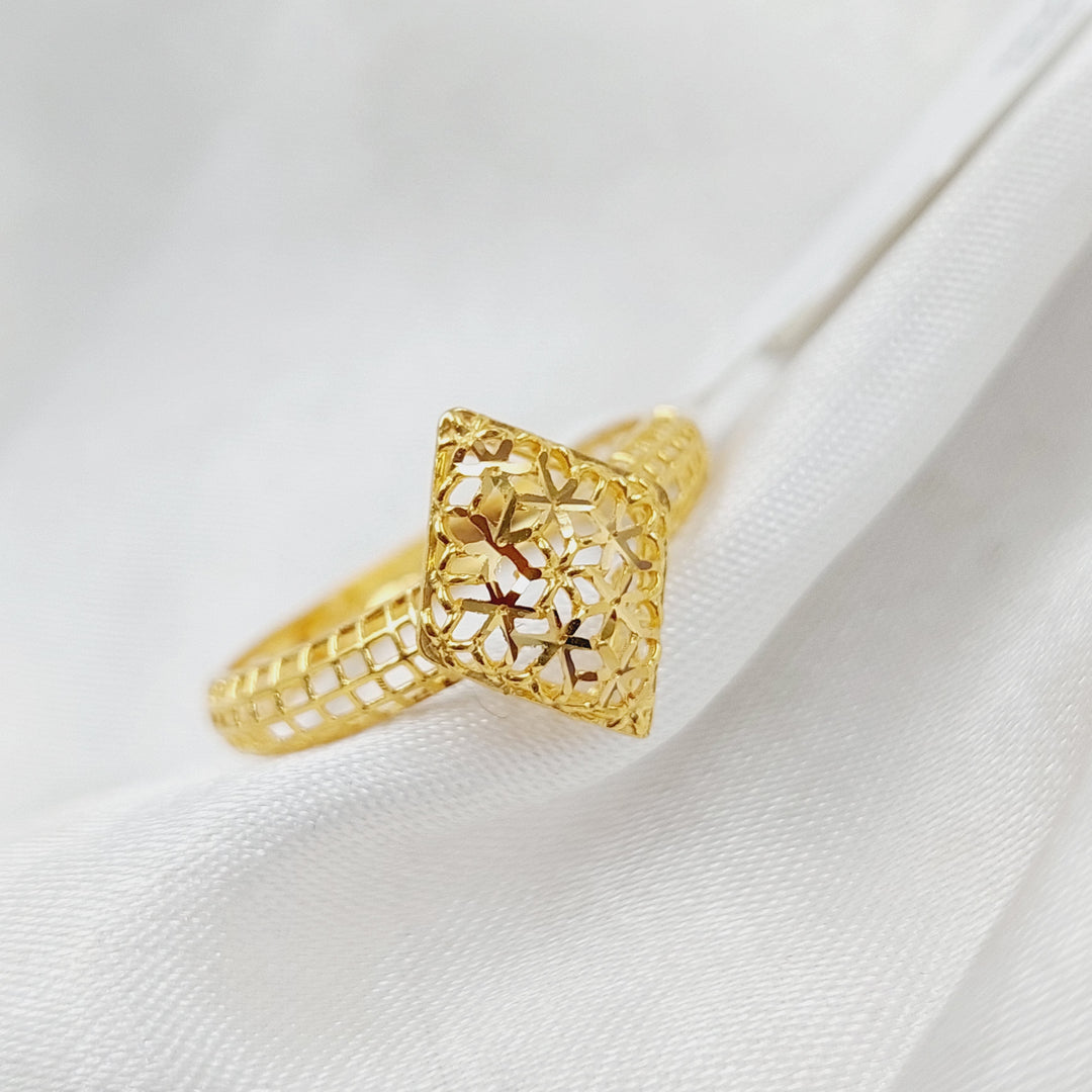 21K Light  Ring Made of 21K Yellow Gold by Saeed Jewelry-25236