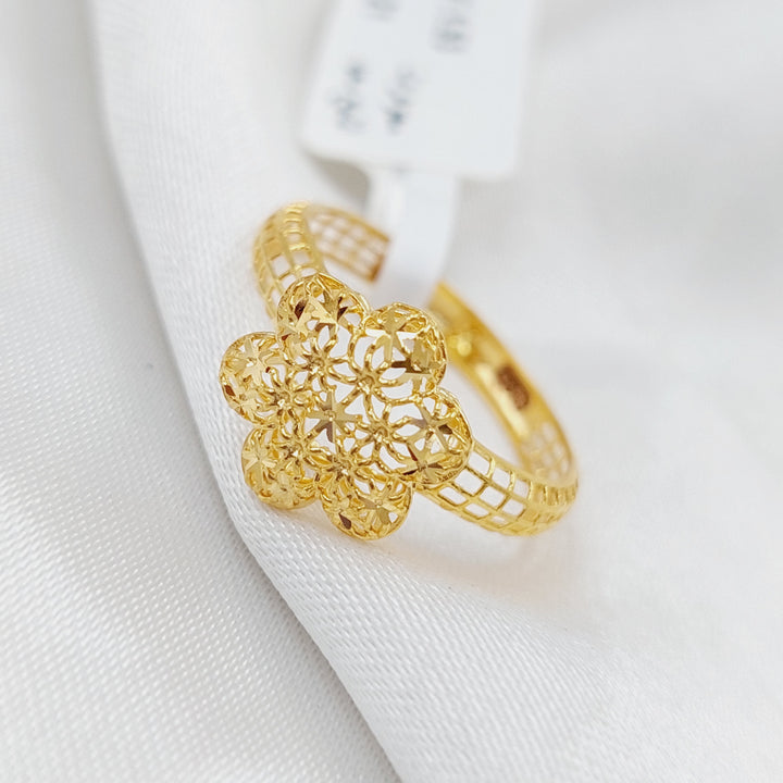21K Light  Ring Made of 21K Yellow Gold by Saeed Jewelry-25243
