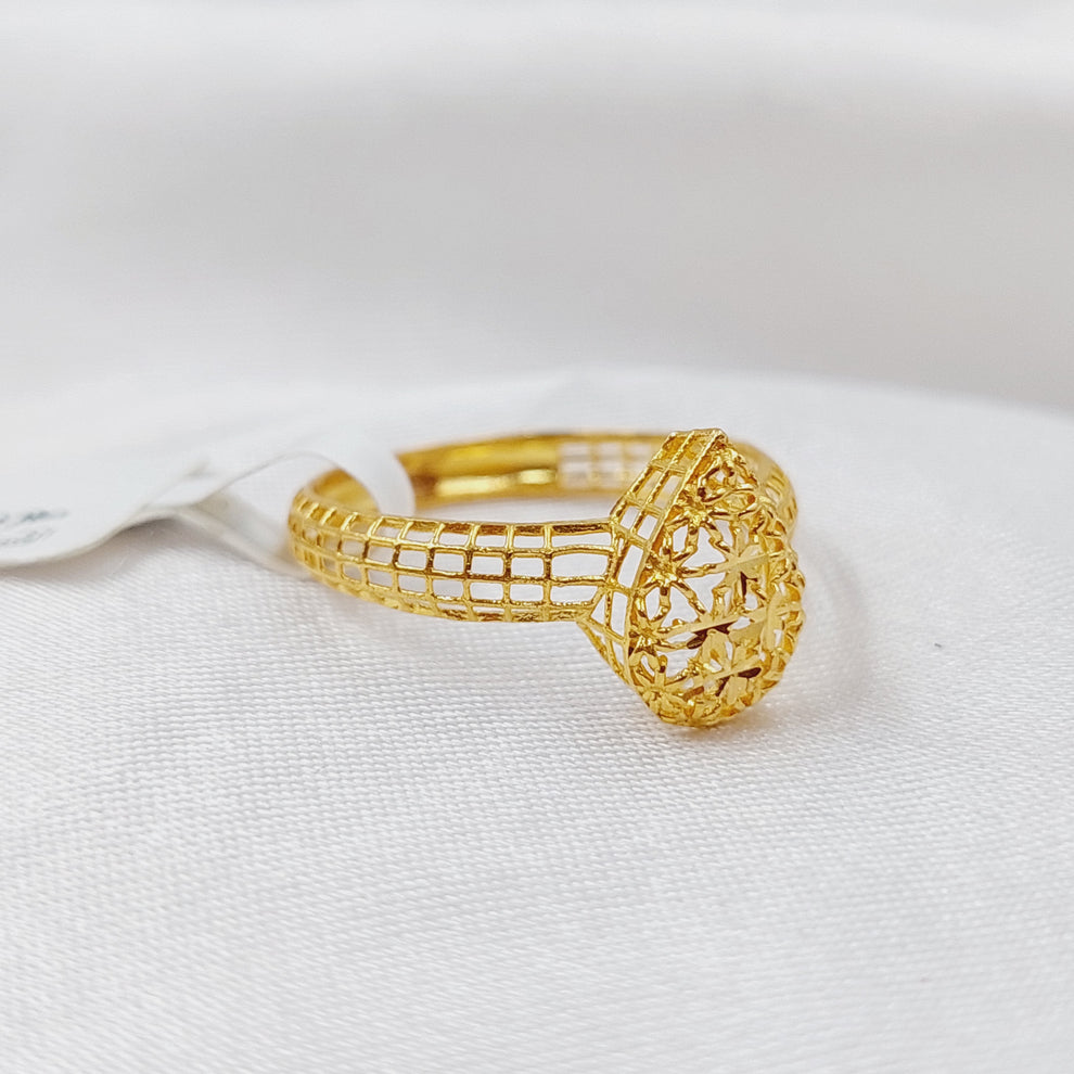 21K Light  Ring Made of 21K Yellow Gold by Saeed Jewelry-25245