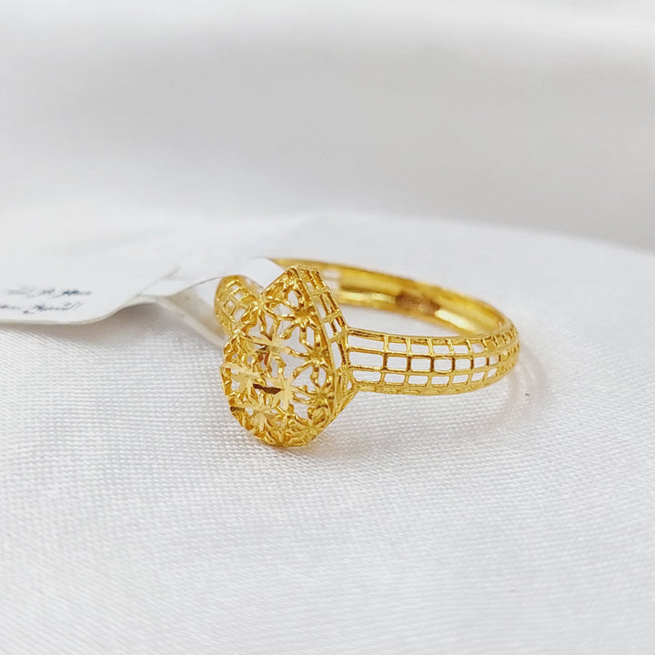 21K Light  Ring Made of 21K Yellow Gold by Saeed Jewelry-25246