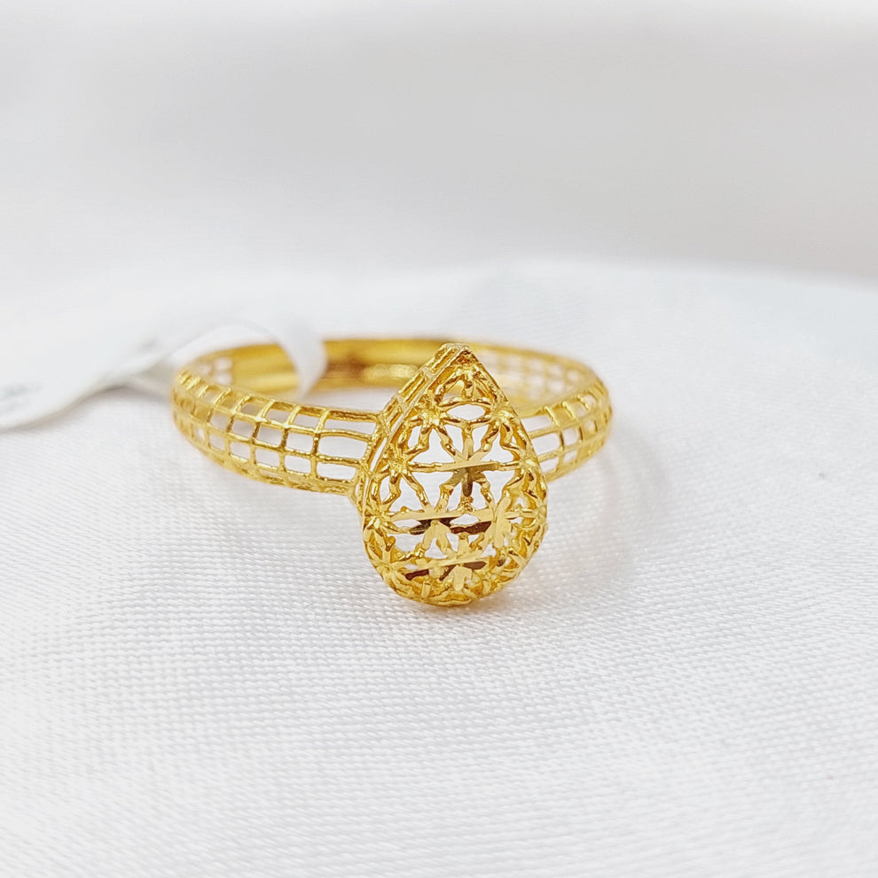 21K Light  Ring Made of 21K Yellow Gold by Saeed Jewelry-25246