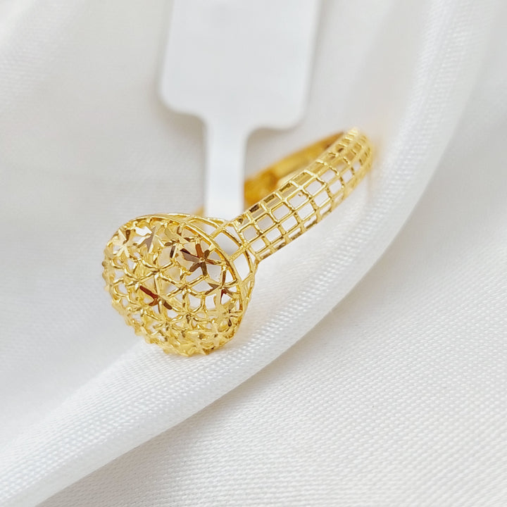 21K Light  Ring Made of 21K Yellow Gold by Saeed Jewelry-25251